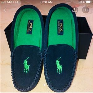 Size 6 Boys Ralph Lauren Slippers